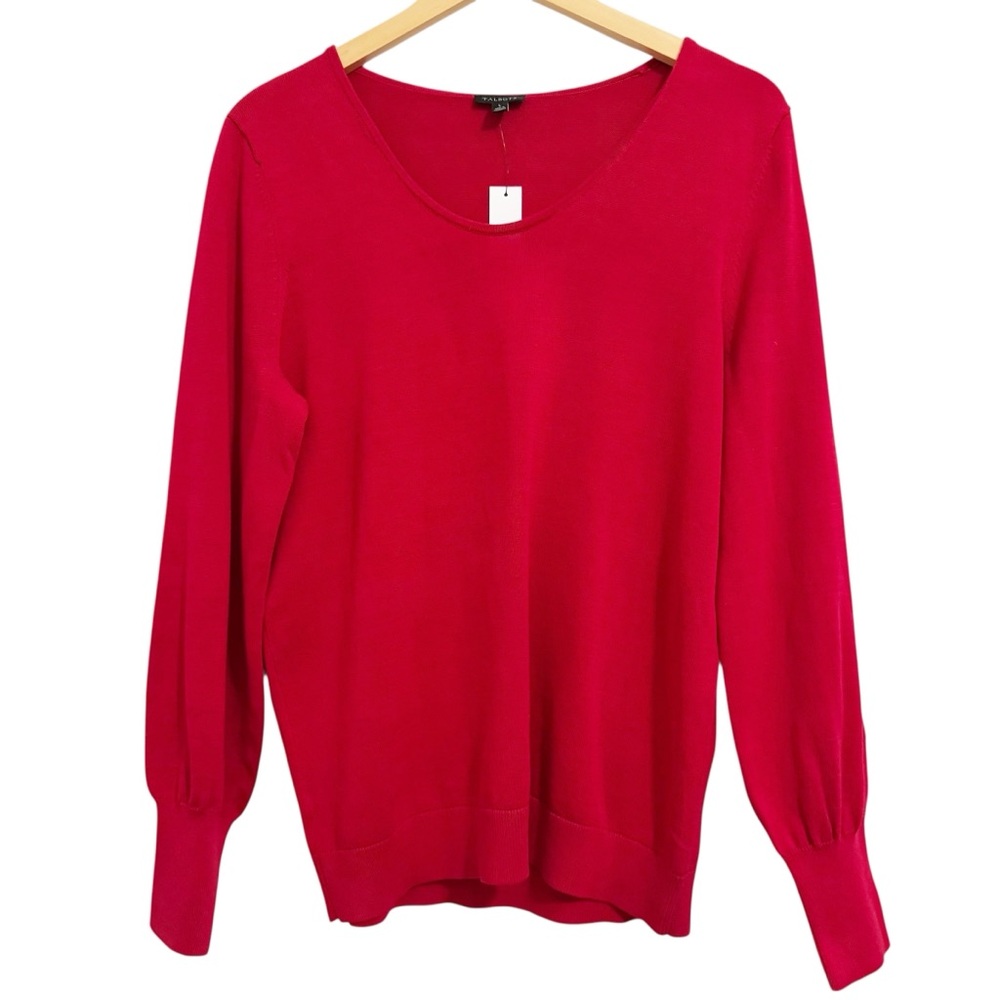 Talbots Classic Scoop Neck Red Sweater NWT Large